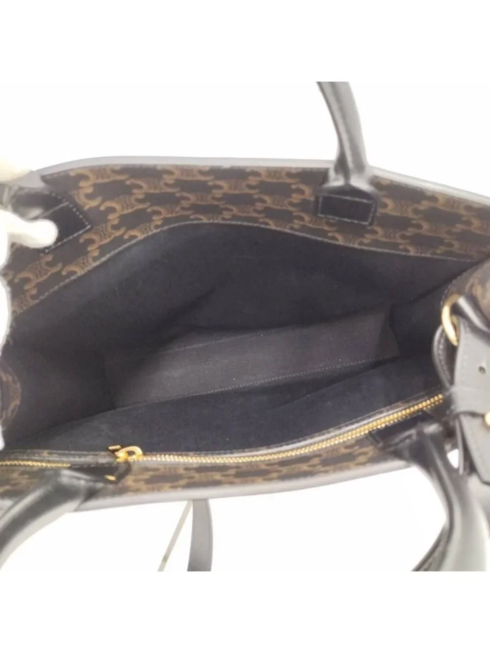 Celine Vertical Cabas 2-Way Handbag Triomphe Canvas